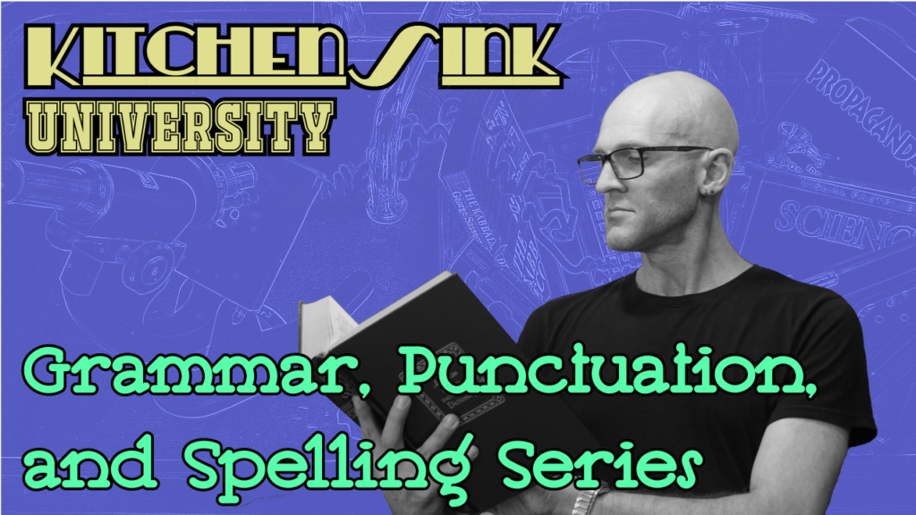 Grammar, punctuation, spelling, English composition videos